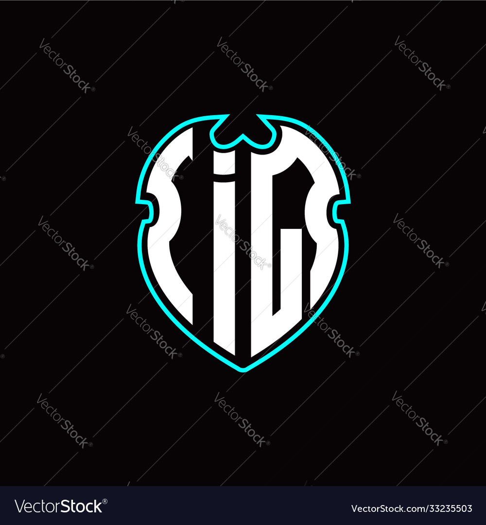 I q initial logo design with a shield shape vector image I q initial logo design with a shield shape