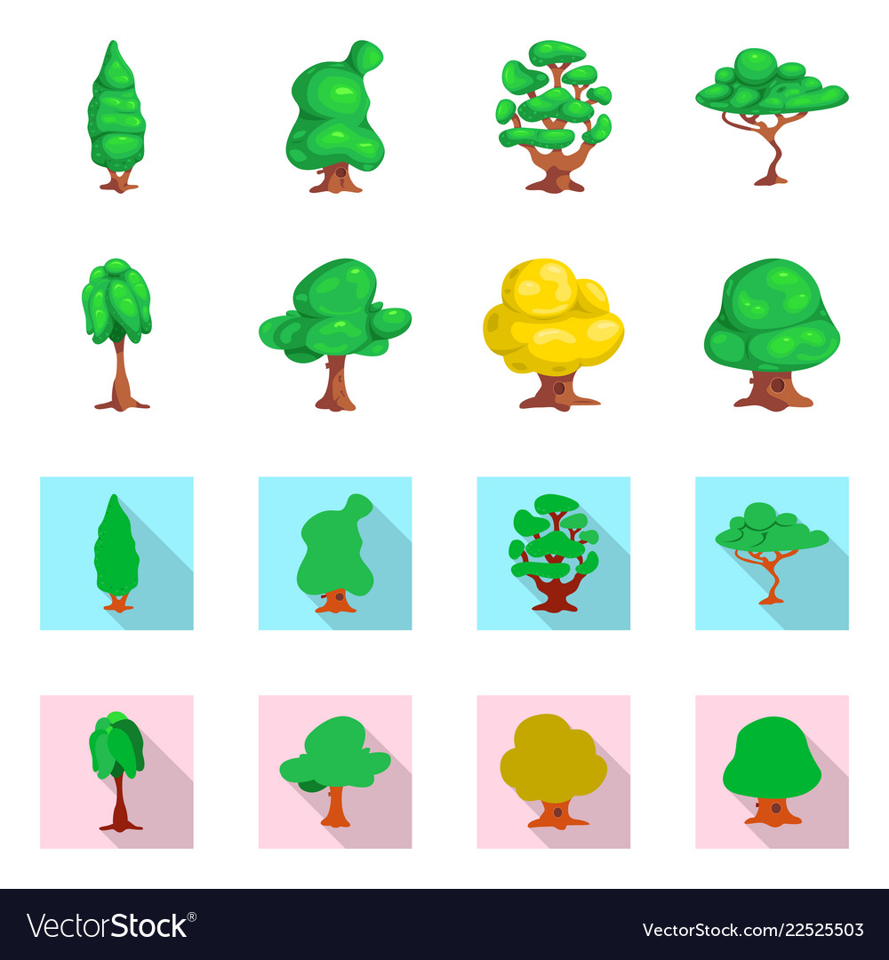 Isolated object of tree and nature symbol