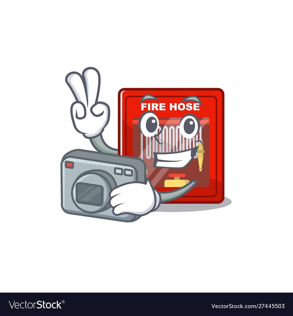 Photographer fire hose cabinet with cartoon shape