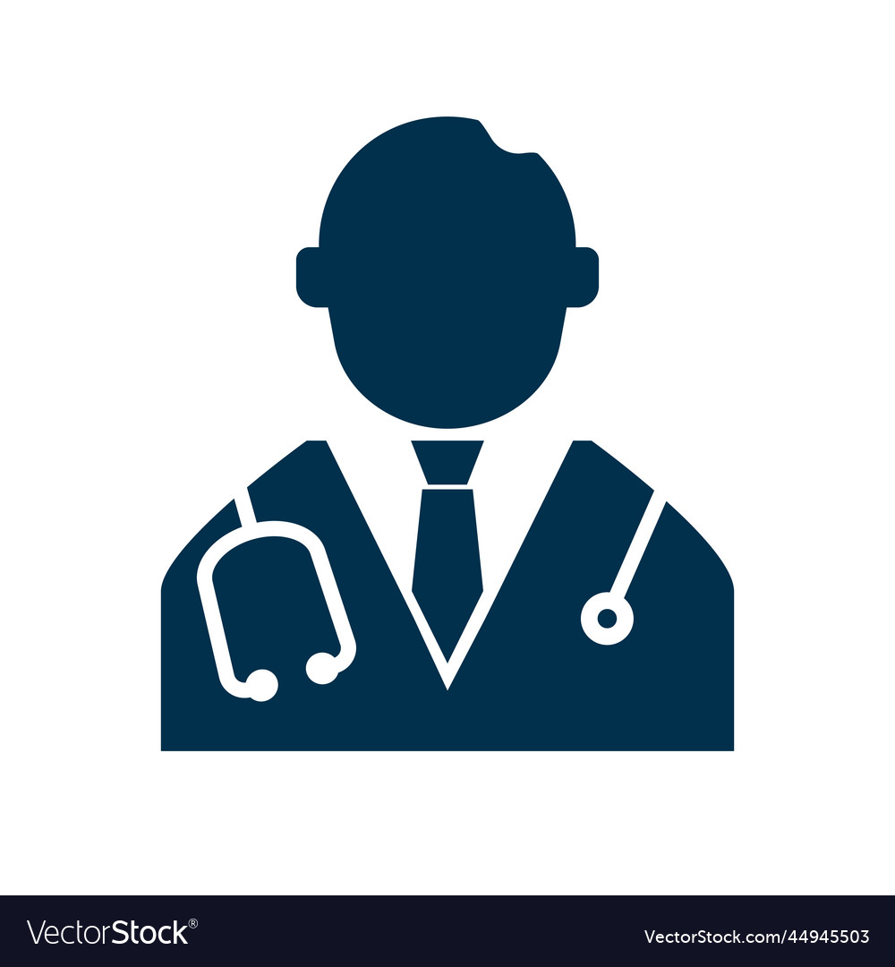 Physician icon or doctor icon Royalty Free Vector Image