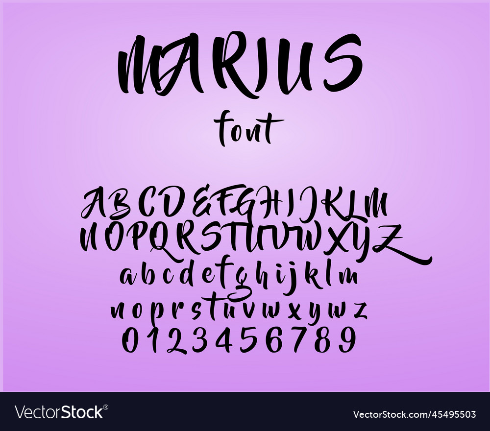 Retro font and alphabet