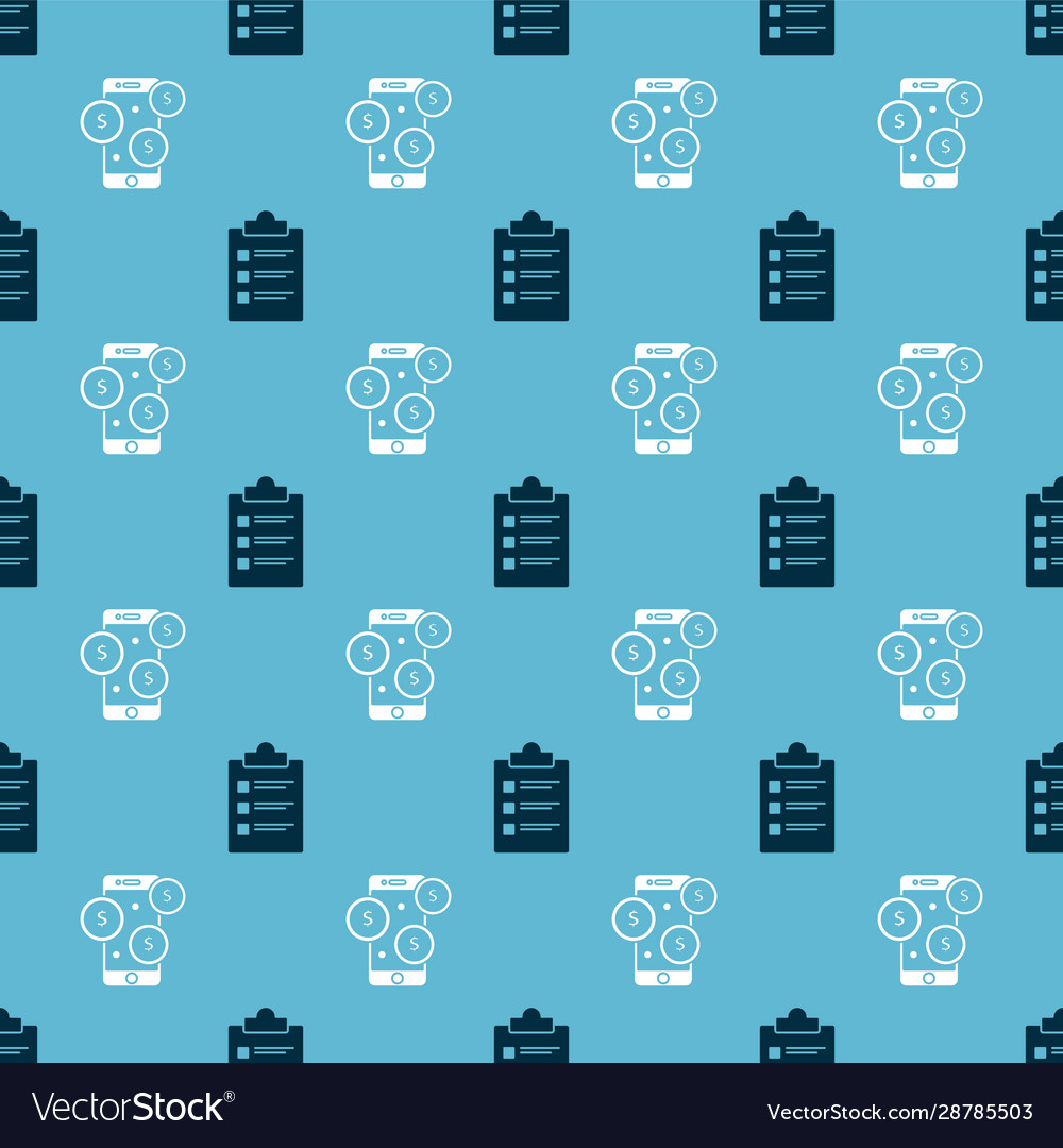 Set clipboard with checklist and smartphone vector image Set clipboard with checklist and smartphone