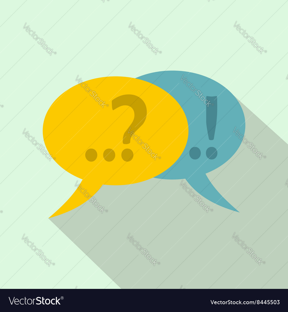 Speech bubbles with question and exclamation mark Vector Image