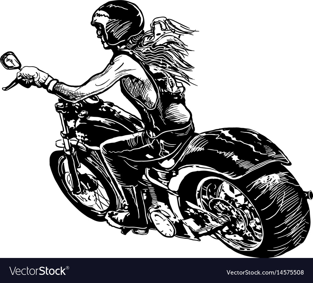 girl riding motorcycle