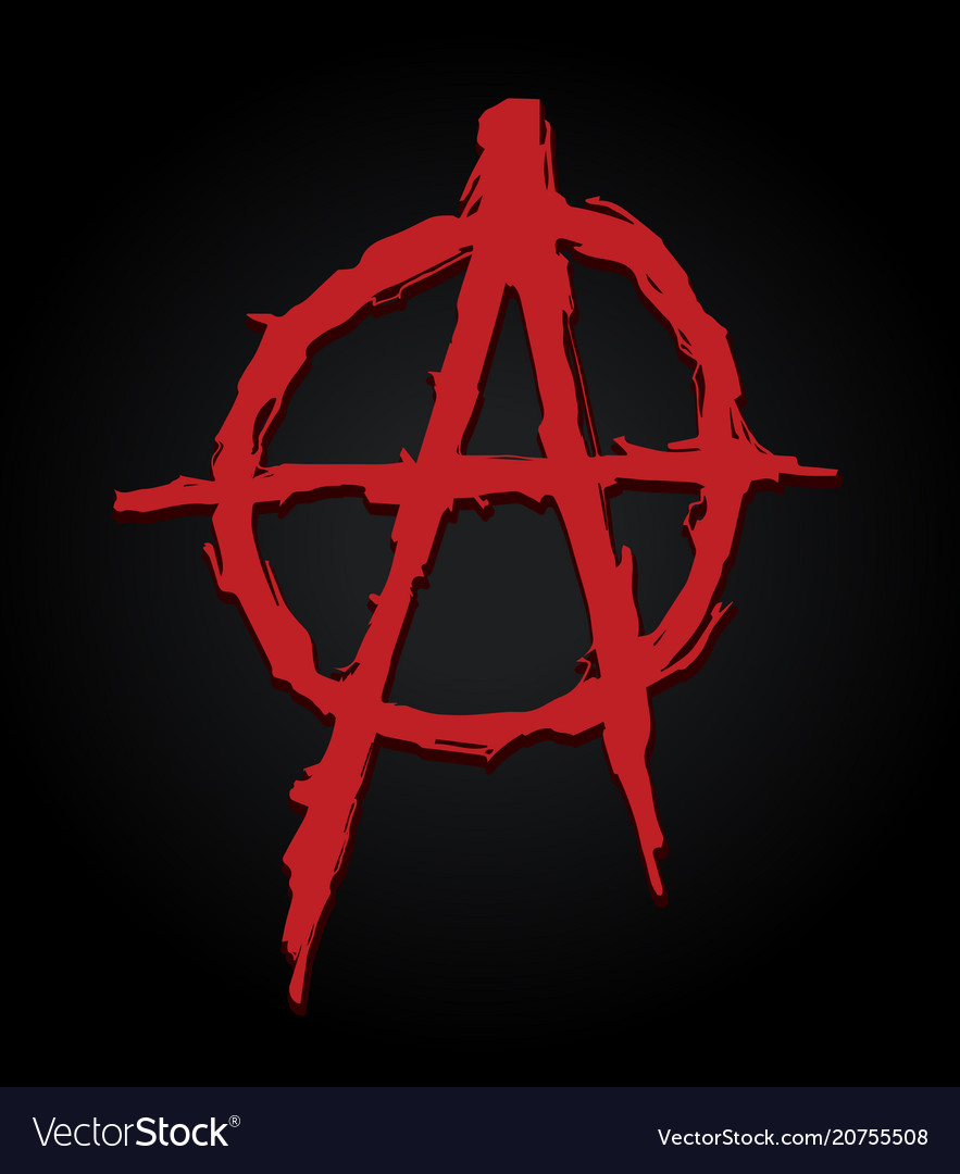 Anarchy symbol letter Royalty Free Vector Image