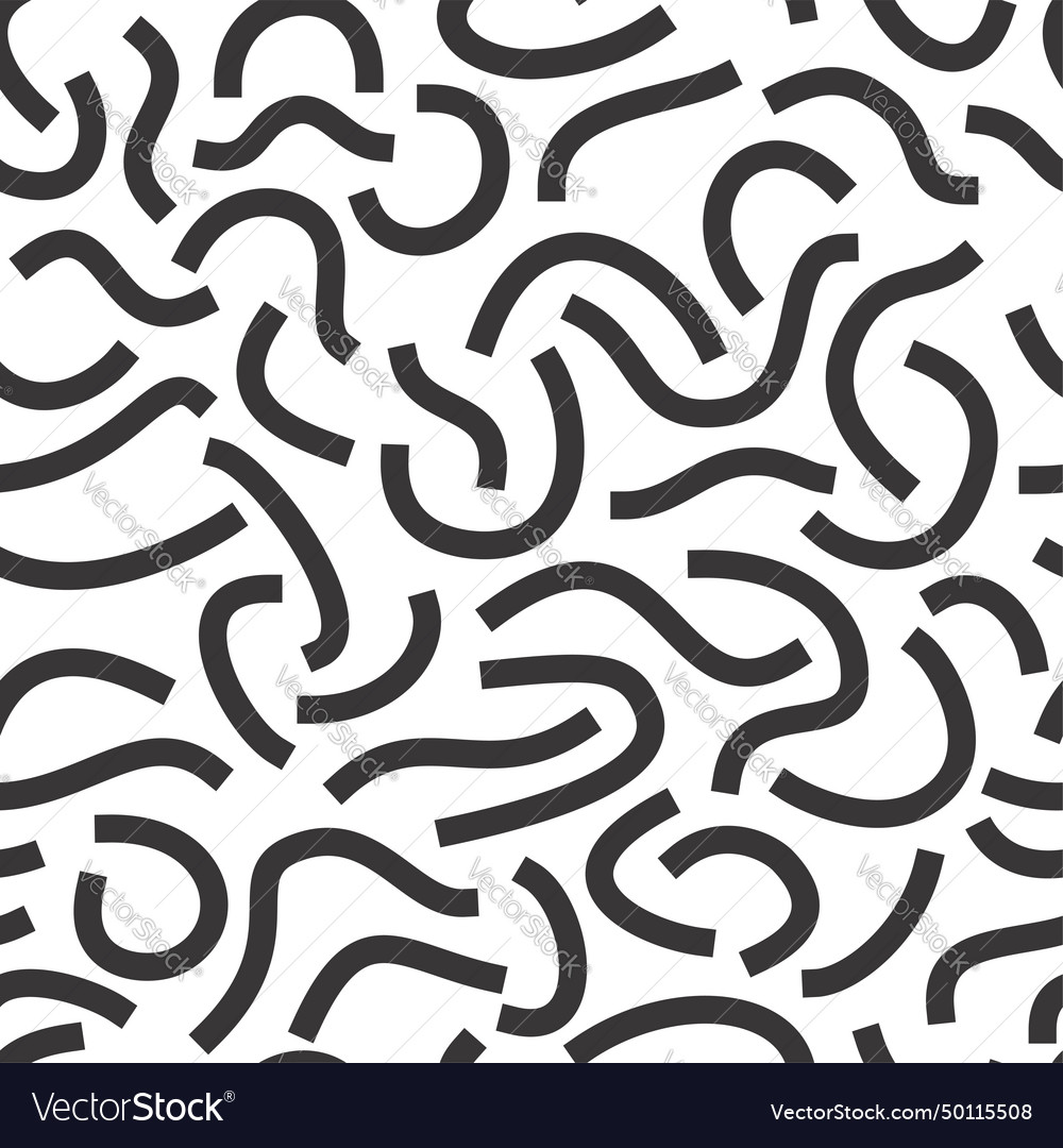 Black curved lines isolated on white background Vector Image