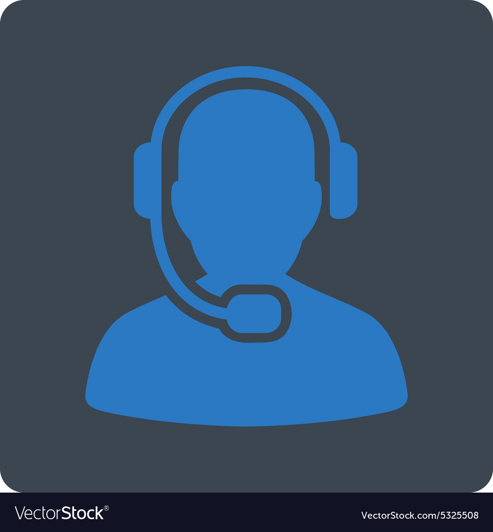 Call center operator icon from commerce buttons