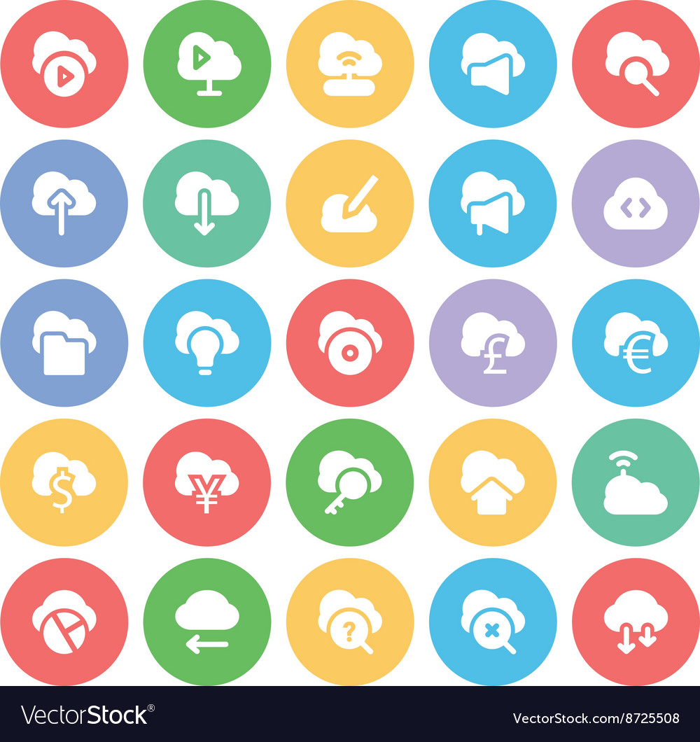 Cloud computing icons 3