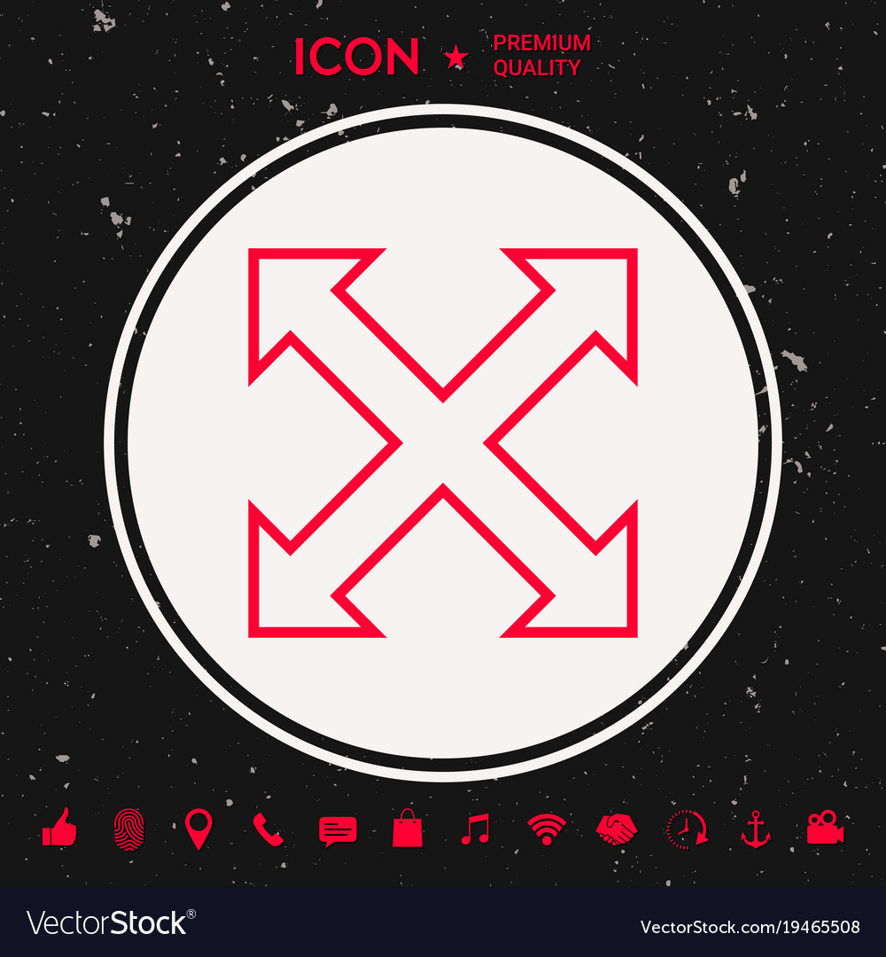 Extend resize enlarge line icon