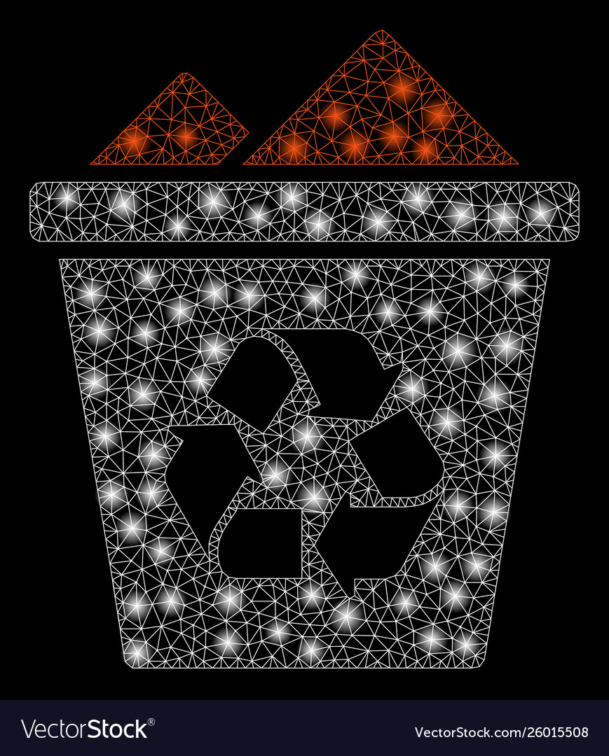 Flare mesh carcass voll recycle bin mit