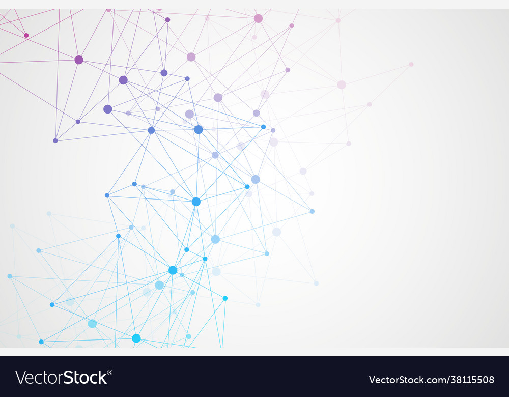 Geometric abstract background with connected line vector image Geometric abstract background with connected line
