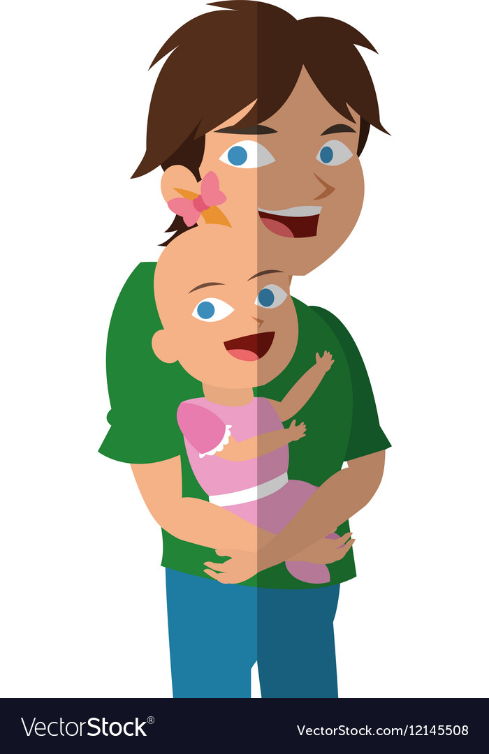 Isolated baby and brother cartoon design