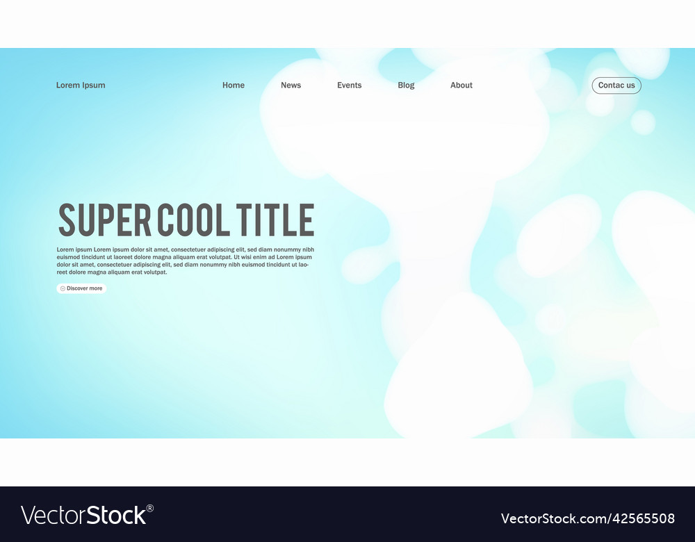 Landing page abstract design with dynamic line vector image Landing page abstract design with dynamic line