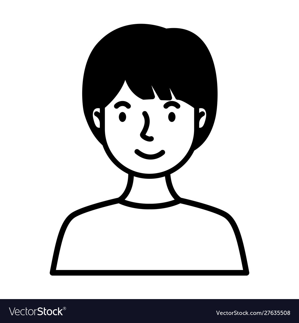 Man avatar character line style