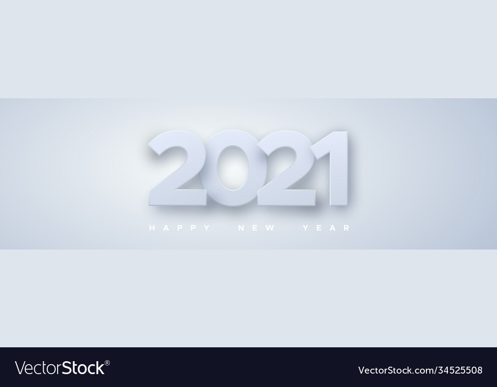 Numbers 2021c wish new year on light background