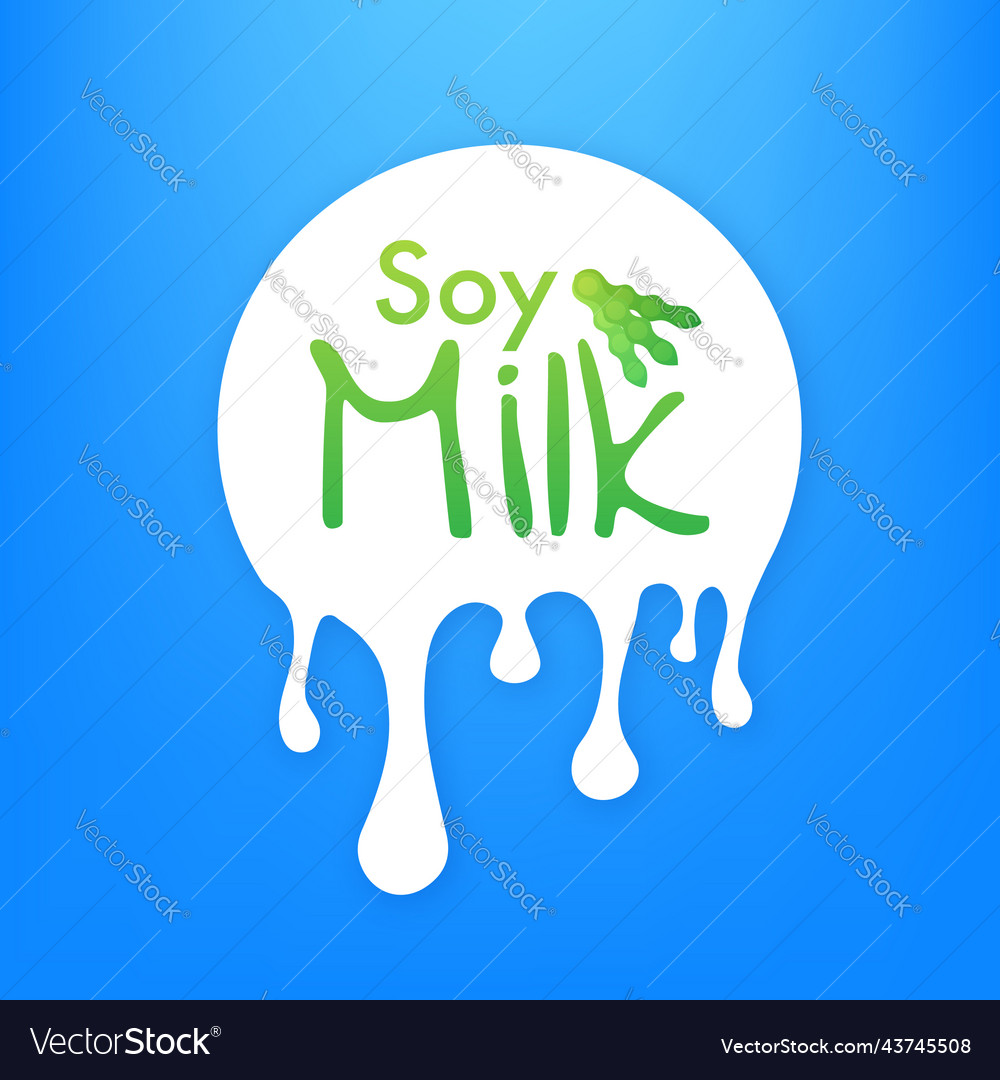Organic soy milk package healthy nutrition Vector Image