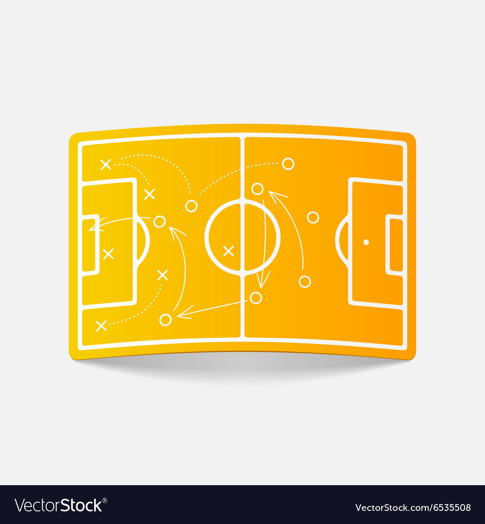 Realistic design element playing field