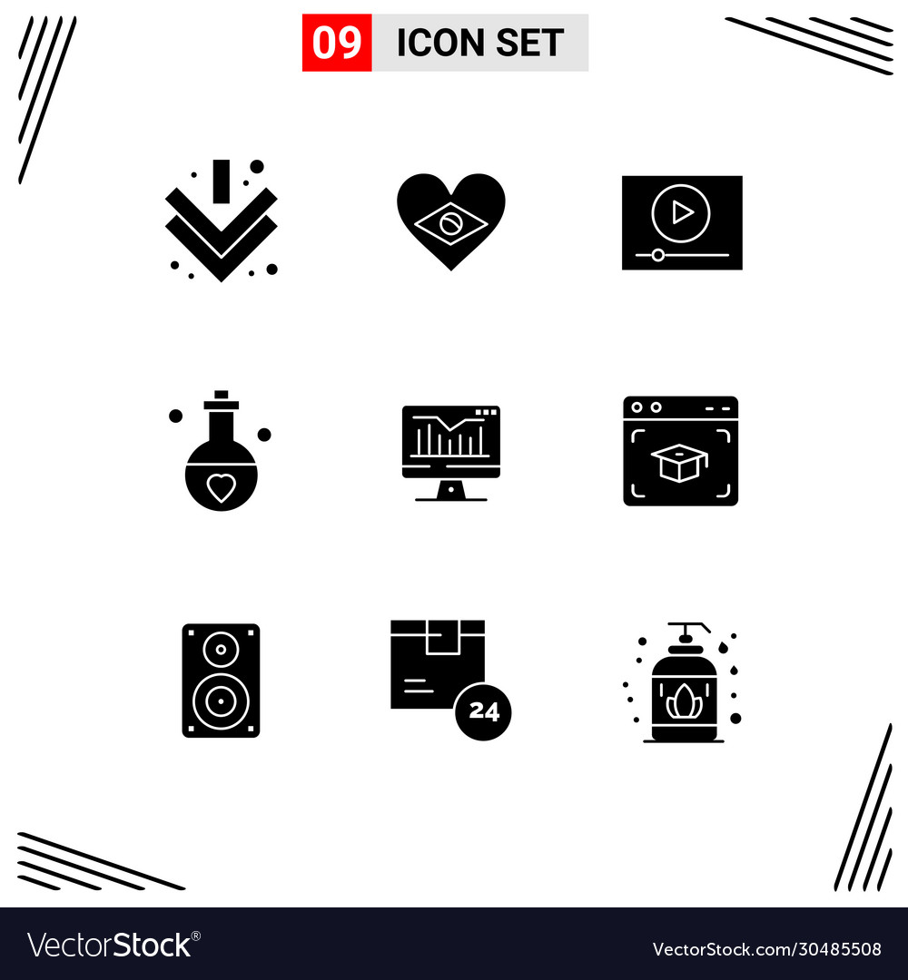 Set 9 modern ui icons symbols signs for static