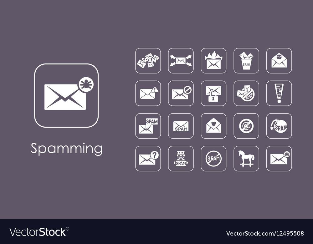 Set of spamming simple icons
