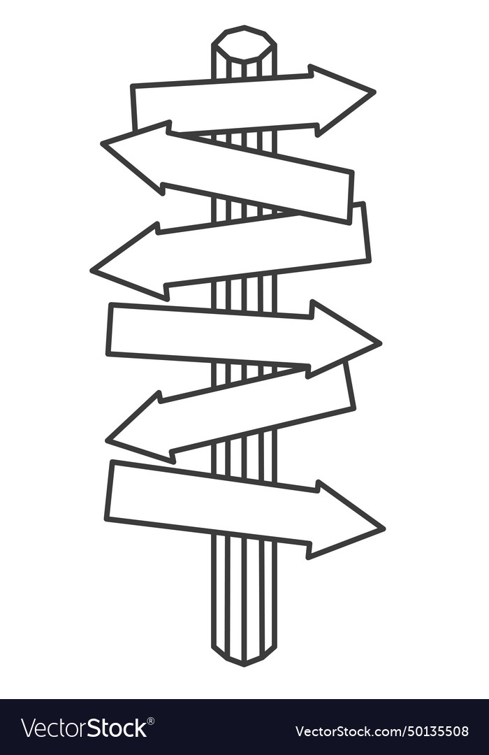 White Directional Sign