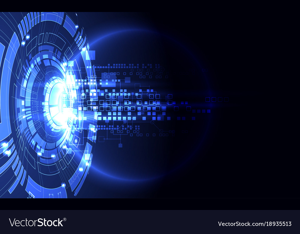 Abstract blue digital communication technology Vector Image