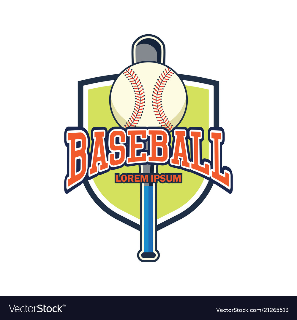 Baseball logo with text space for your slogan