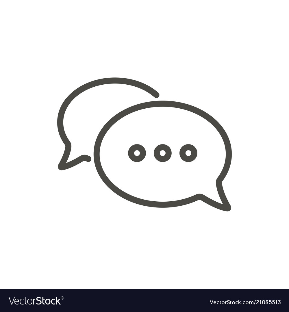 Chat Message Icon - Line Style