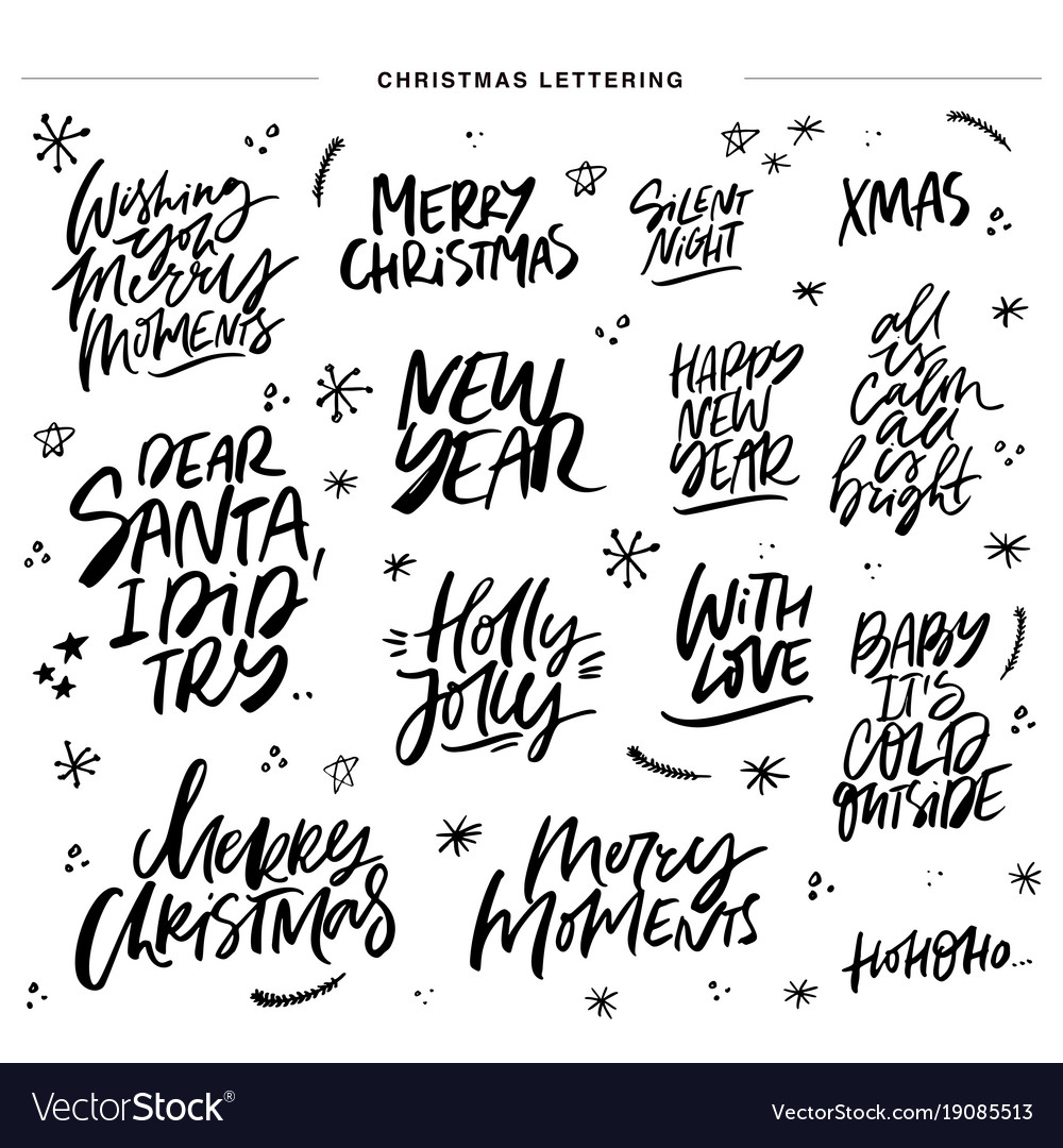 Christmas Lettering Set - Festive Moments