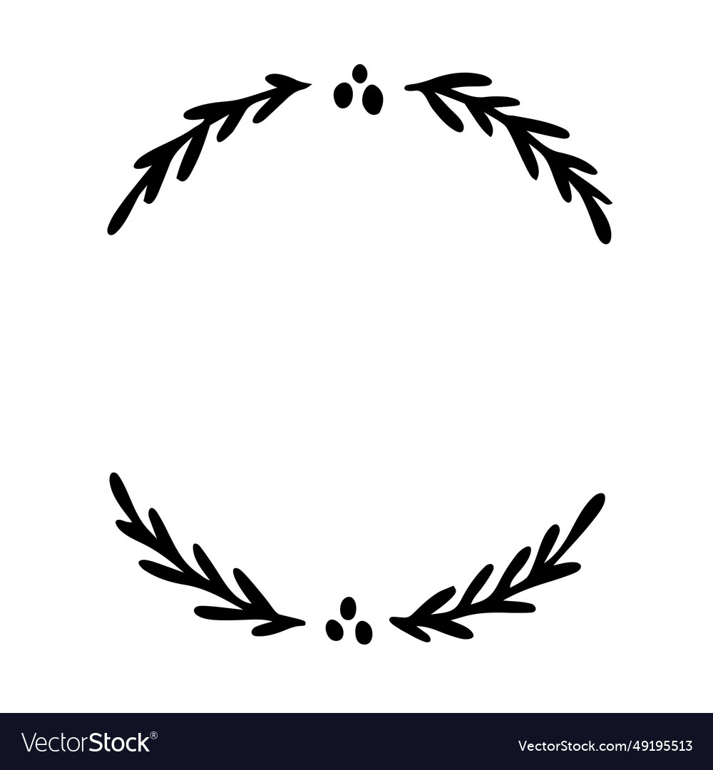 Christmas wreath with holly image Royalty Free Vector Image