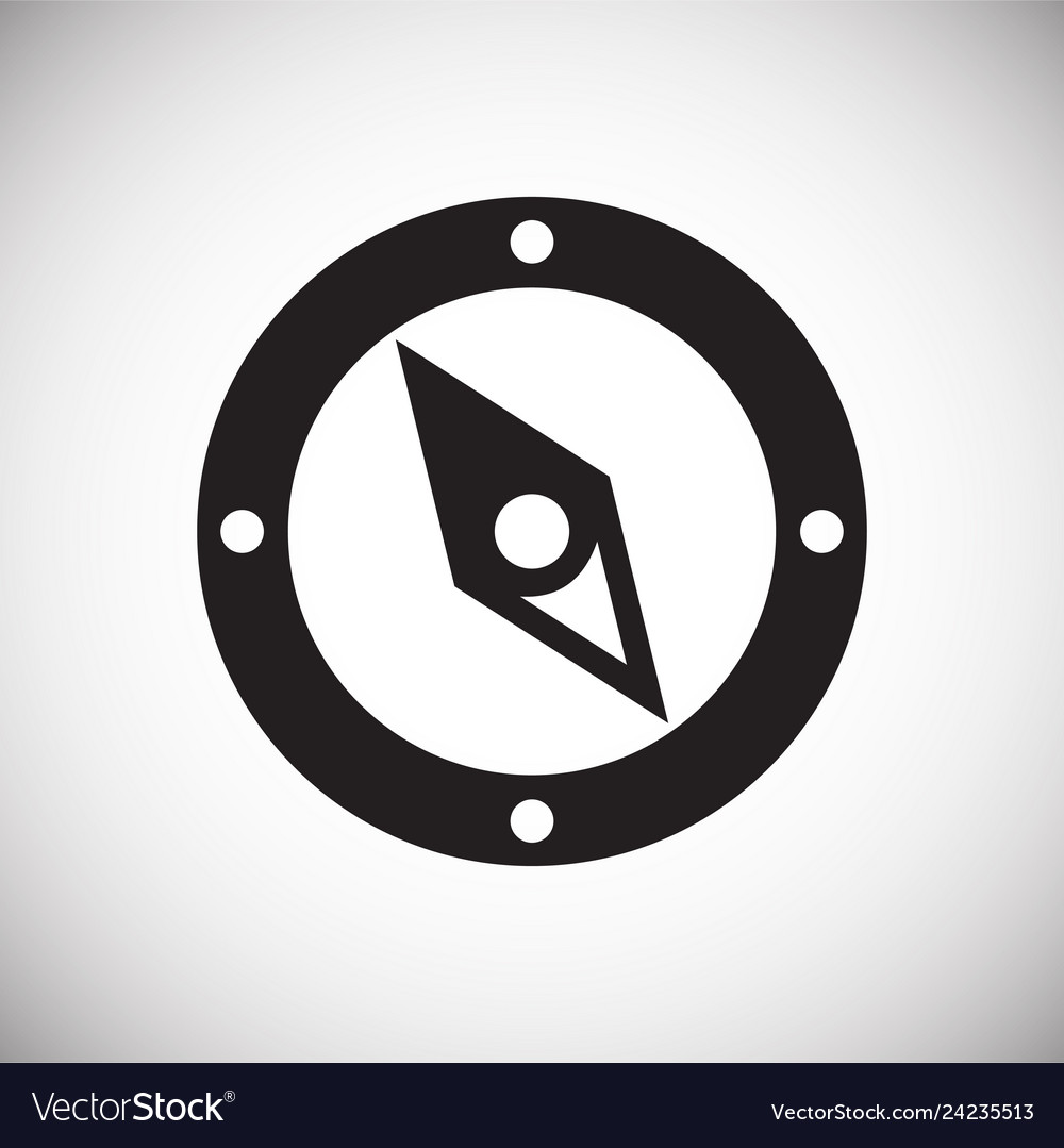 Compass icon on background for graphic and web vector image Compass icon on background for graphic and web