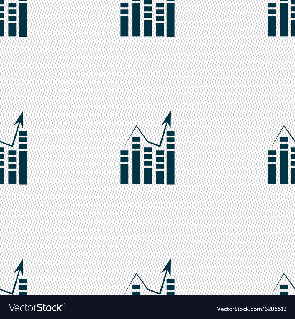 Graph icon sign seamless abstract background