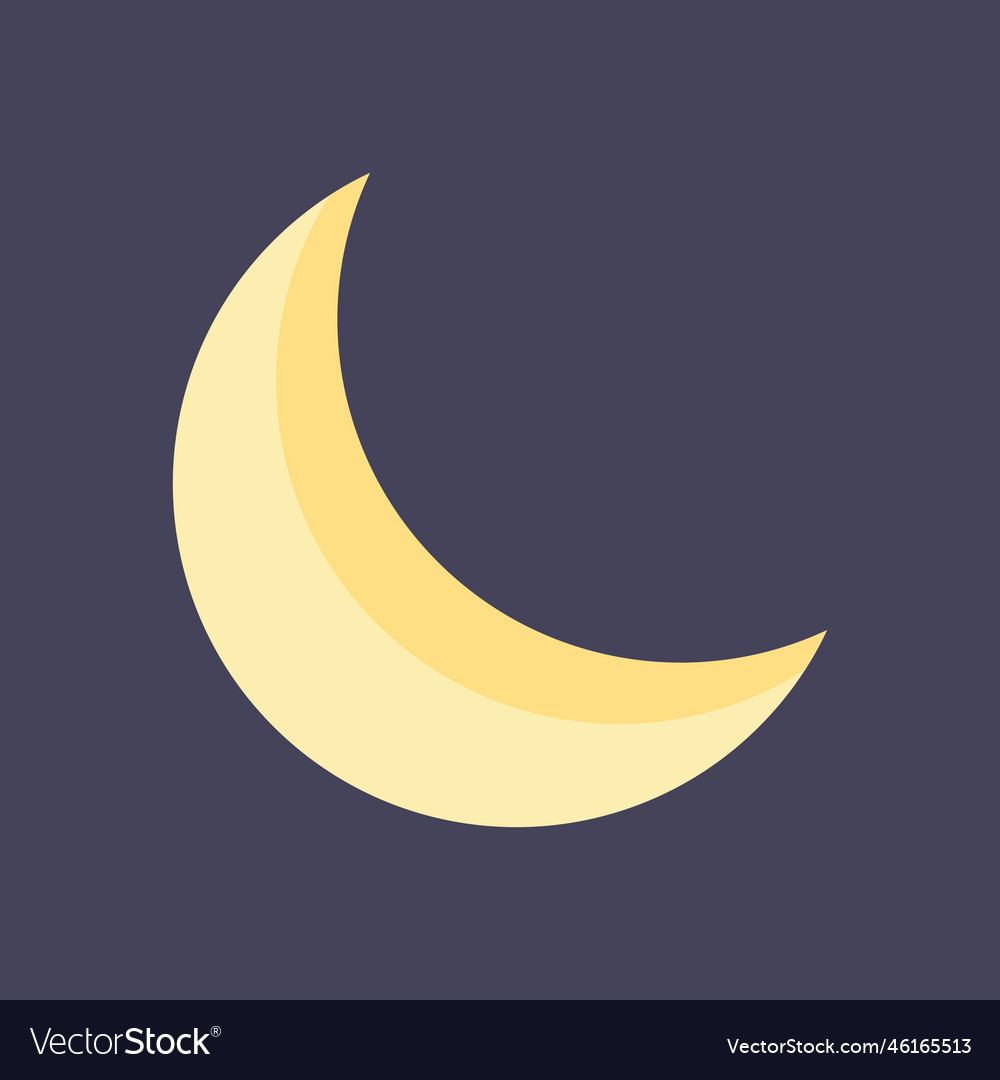 Half moon moon background Royalty Free Vector Image