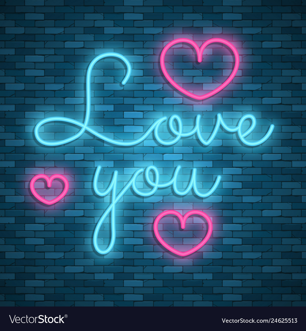 Happy valentines day neon stock images Royalty Free Vector