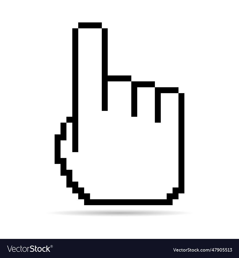 Maus Cursor Pixel Schatten-Symbol-Web klicken Symbol vector image Maus Cursor Pixel Schatten-Symbol-Web klicken Symbol