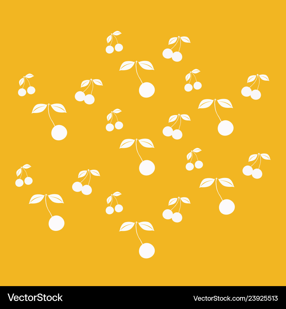 Pattern with cherries Royalty Free Vector Image