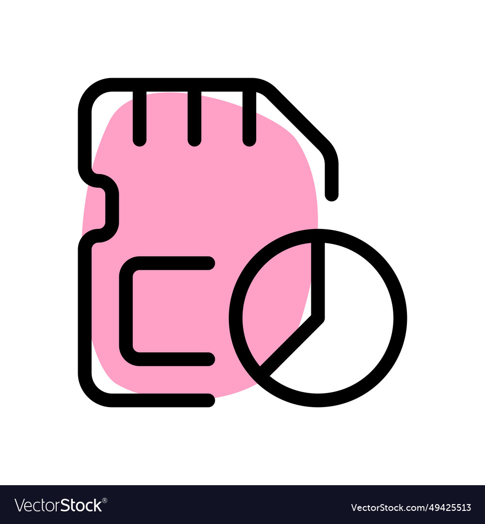 Pie chart sd card storage usage
