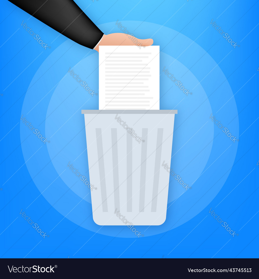 Process delete file in paper remove document
