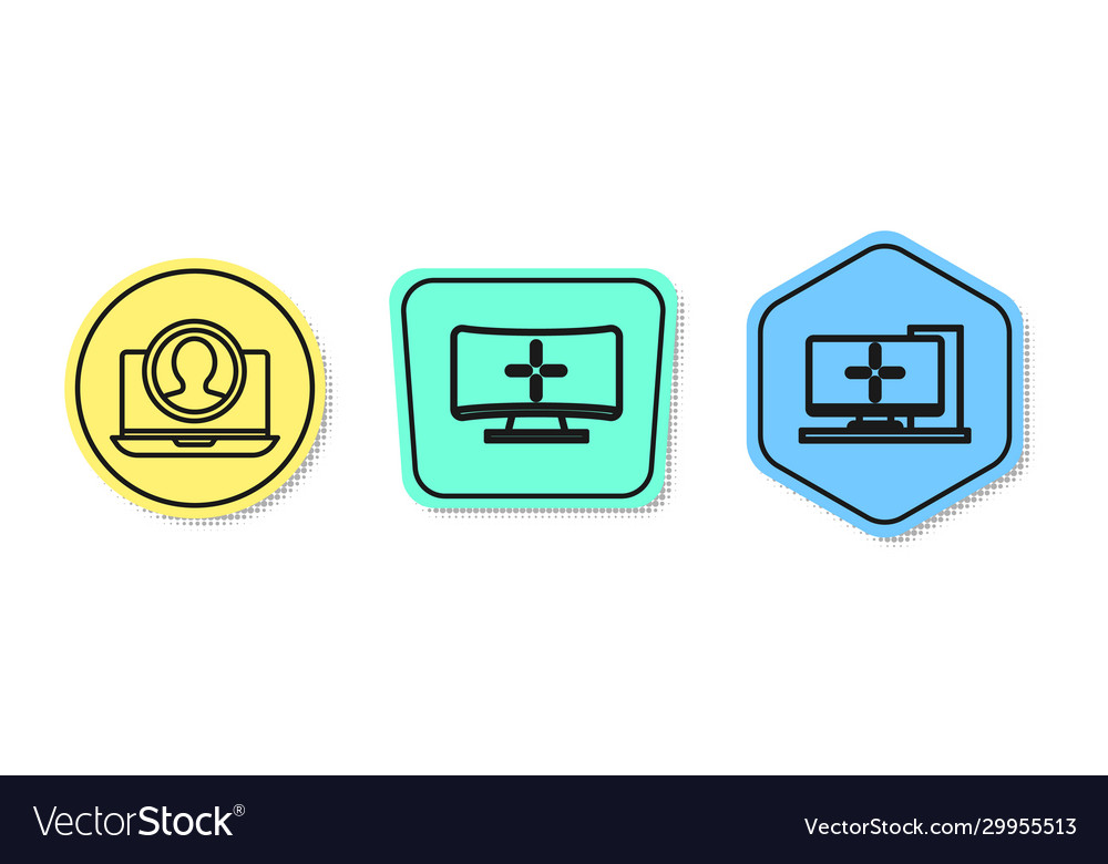 Set line create account screen computer monitor