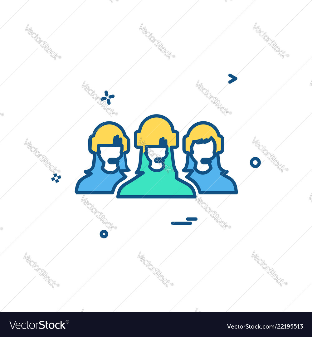 Support group icon design vector image Support group icon design