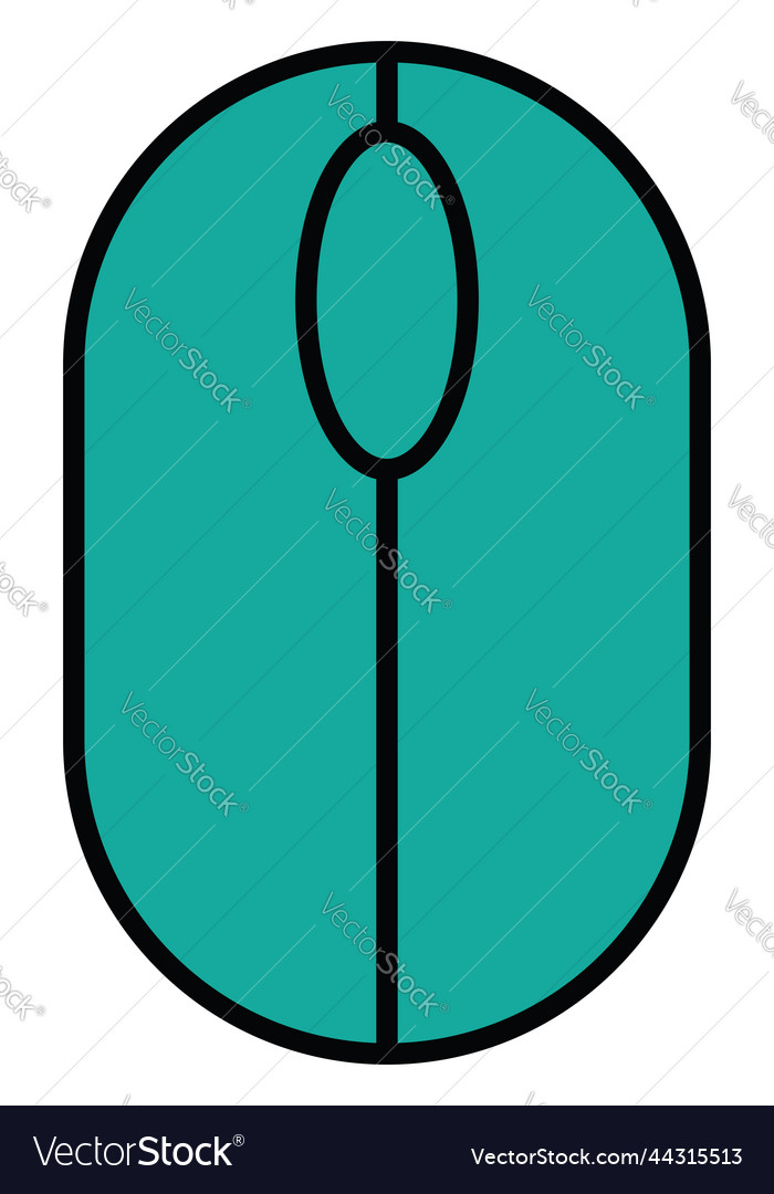 Technology device mouse on a white background