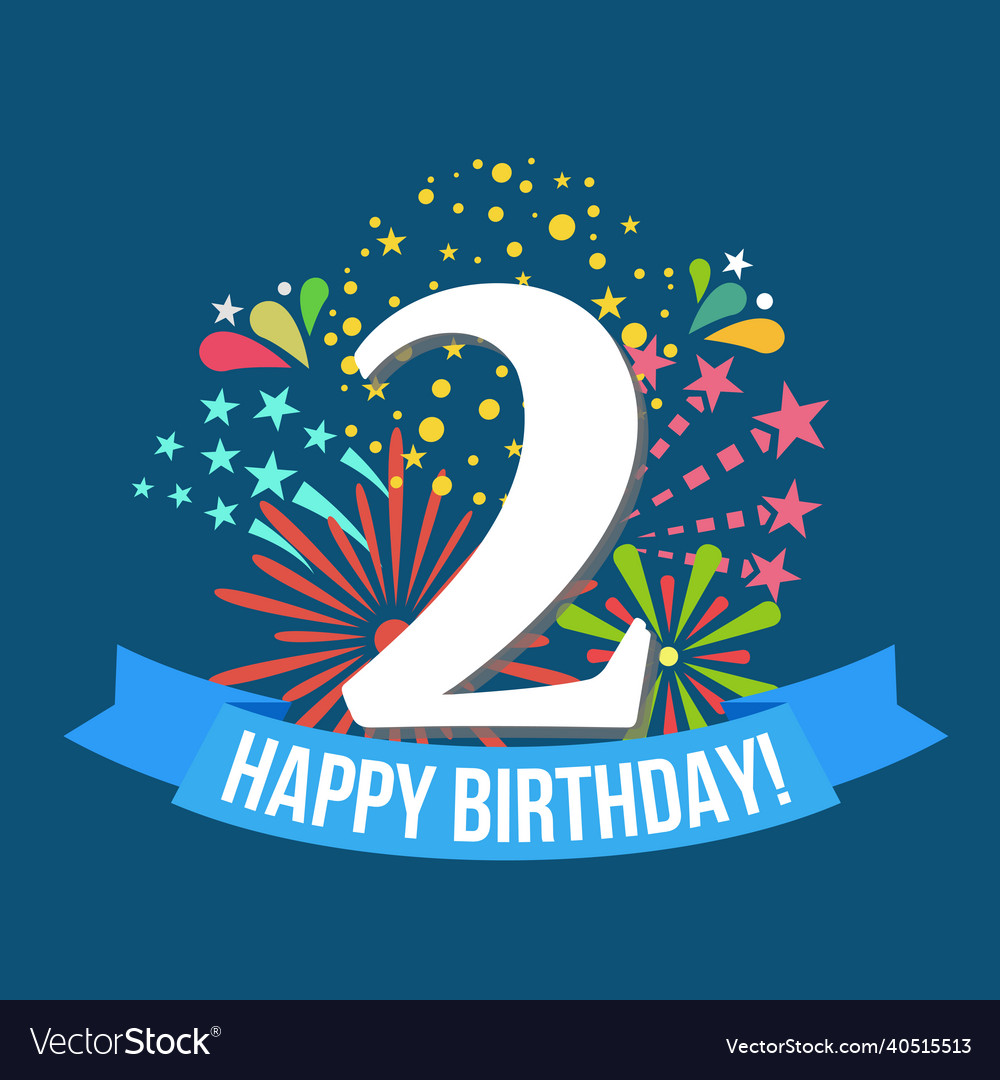 Template 2 birthday celebration and abstract text Vector Image