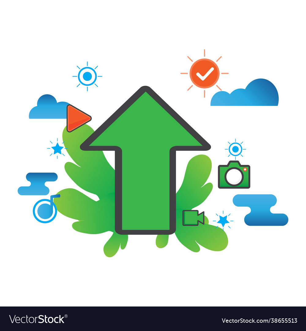 Upload flat icon can use for design vector image Upload flat icon can use for design