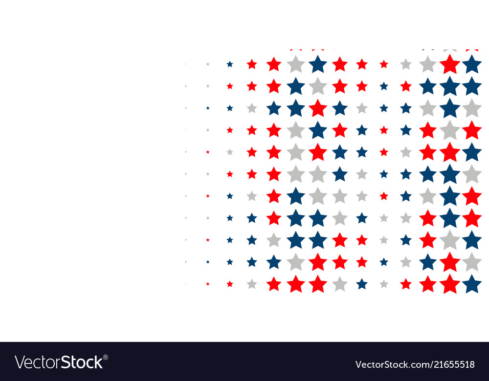 Abstrakter Hintergrund von roten blauen weißen Sternen