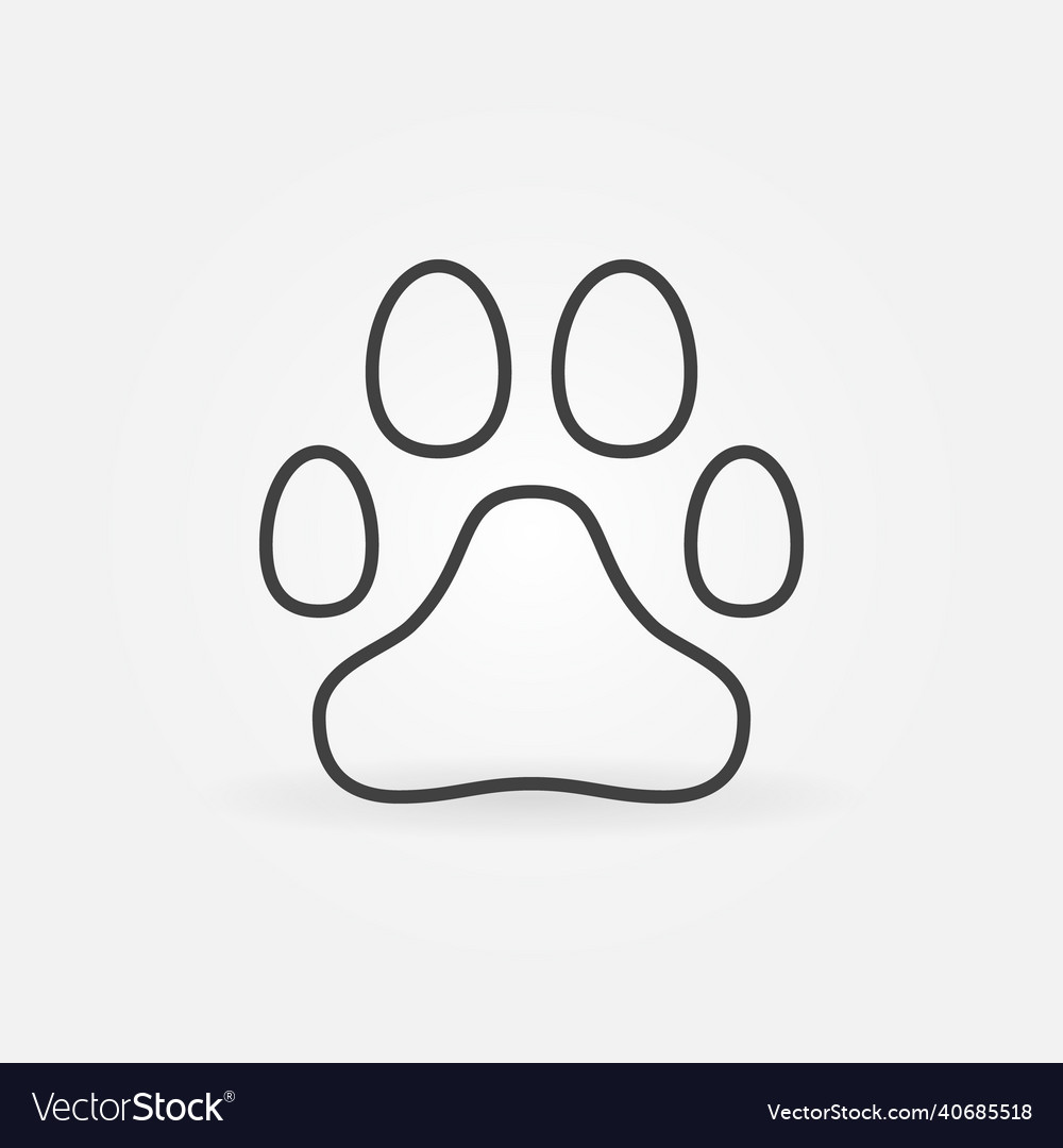 Animal footprint outline icon paw print vector image Animal footprint outline icon paw print
