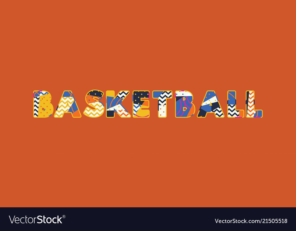 Basketball concept word art Royalty Free Vector Image