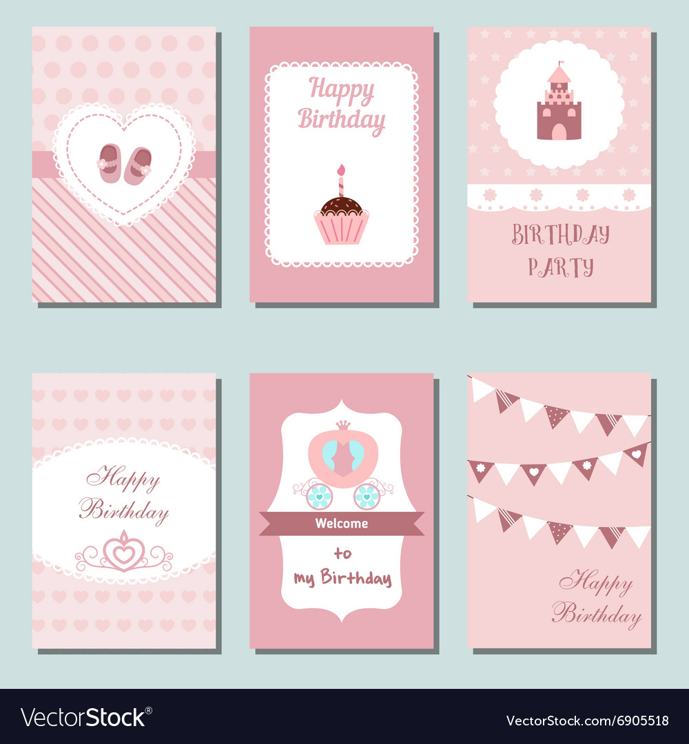 Birthday cards Royalty Free Vector Image - VectorStock