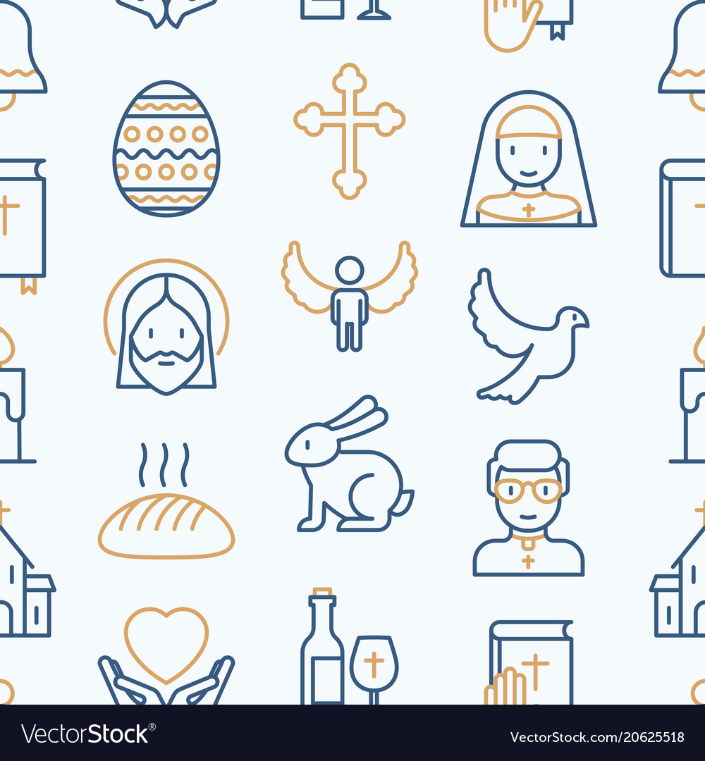 Christian Symbols Pattern