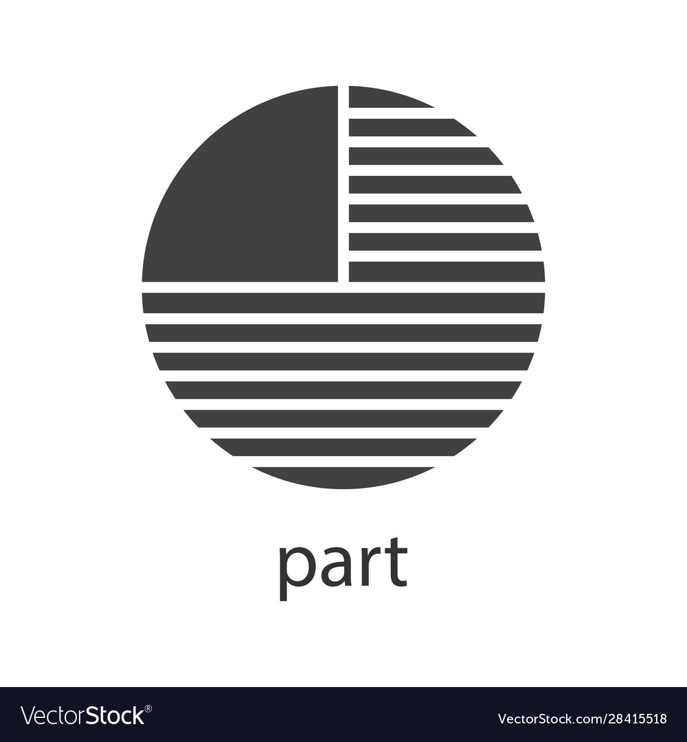 Circle diagram with missing part glyph icon vector image Circle diagram with missing part glyph icon