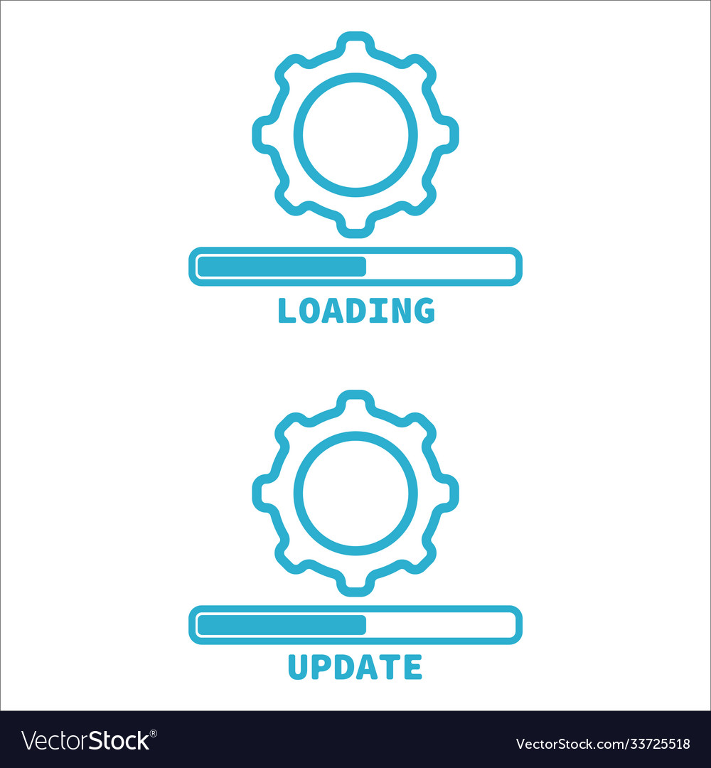 Editable update and loading system icon modern