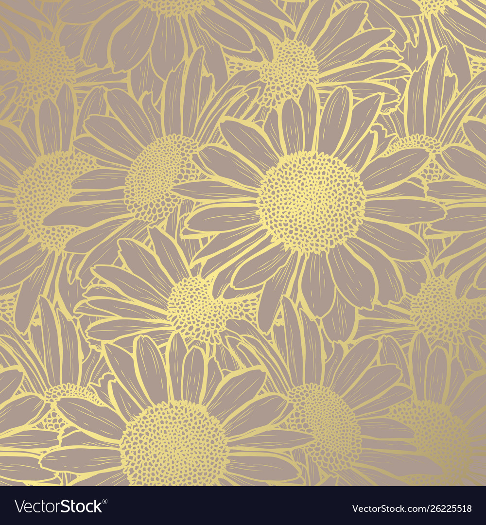 Golden floral pattern